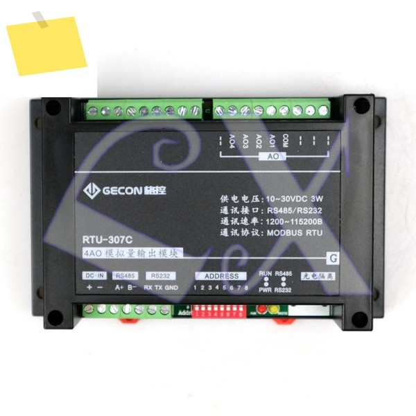 RTU-307C 0-20MA4-20MA0-5V0-10V 4AO 아날로그 출력 조정 모듈 RS232 RS485 MODBUS 제품 이미지