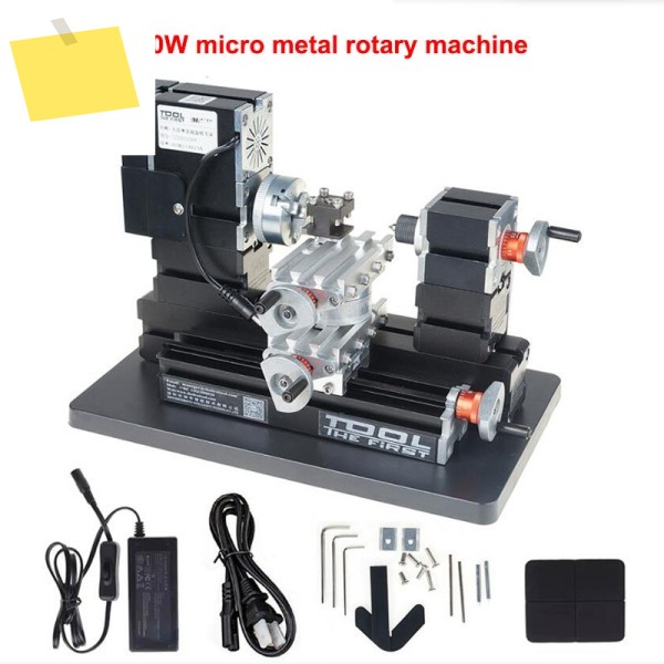 Zhouyu TZ20002MR 12000rpm 60W 대용량 미니 금속 회전 선반 직경은 50mm로 확장 가능 제품 이미지