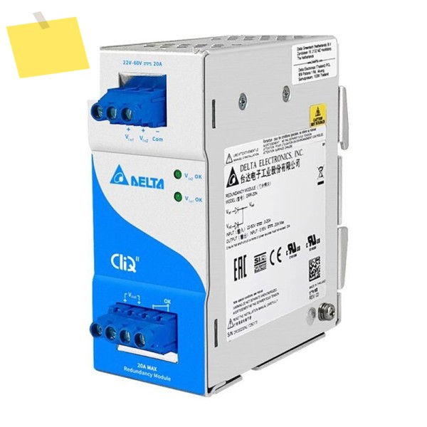 델타 이중화 모듈 DRR 시리즈 DRR-20N24V20A 레일 장착형 탈착식 단자 제품 이미지