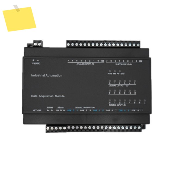 TCP-508E 8AI 아날로그 획득 스위치 입력 12DO 평상시 열림 릴레이 출력 Modbus RTU RS485 RS232 이더넷 모듈 제품 이미지