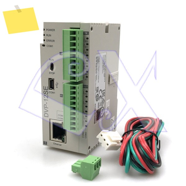 Delta Original SE 시리즈 DVP12SE11T 네트워크 유형 고급 슬림 PLC 8DI 4DO 3 COM 미니 USBRS485x2이더넷 제품 이미지