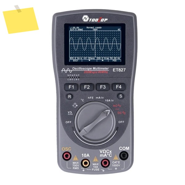 툴탑 멀티미터, 2 인 1, 40MHZ 대역폭, ET827, 200 MSS 샘플링 속도 제품 이미지
