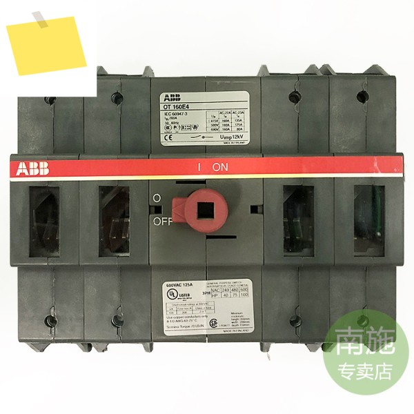 ABB 단로기 OT160E4 로드 스위치, 캐비닛 도어 작동, 4극 4P 제품 이미지
