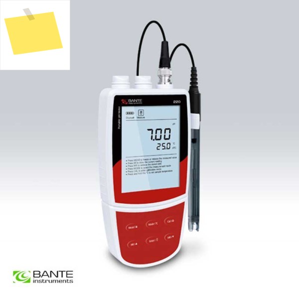 BANTE 휴대용 pH 분석기 ORP 미터 3포인트 CAL ATC USB 데이터 저장 BNC 높은 정확도 실험실 및 현장용 제품 이미지
