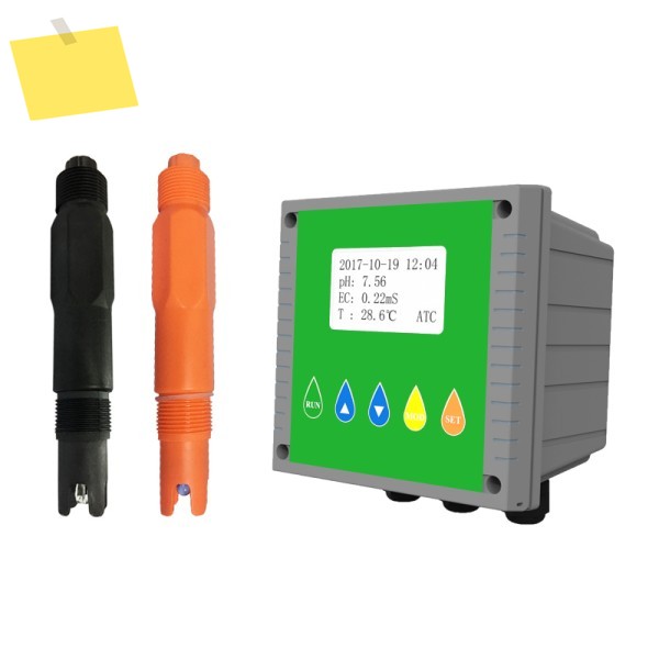 pH 및 EC 측정기 2채널 전도도 분석기 RS485 MODBUS RTU 릴레이 출력 고저 경보 제품 이미지