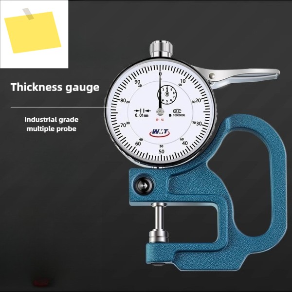 스테인레스 스틸 다이얼 두께 게이지 - 0-10×30mm 범위, 종이금속용 0.01mm 정밀 측정 도구 제품 이미지