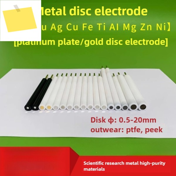 작동 전극, 전기화학용 PTFE-금속 디스크 Ag, Fe, Ti, Zn 제품 이미지