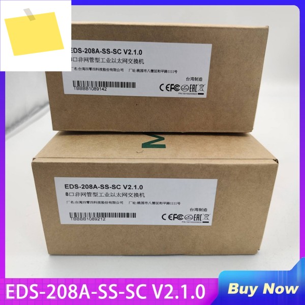 6개의 10100BaseTX 포트가 있는 Moxa 비관리형 이더넷 스위치용, SC 커넥터가 단일 모드 EDS-208A-SS-SC 제품 이미지