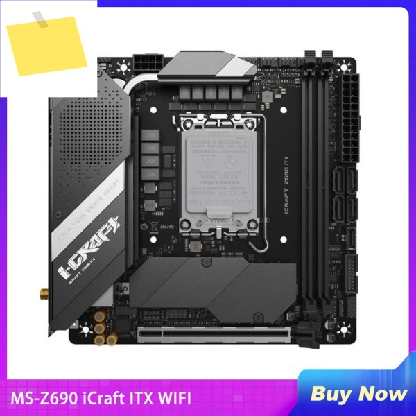 신품 MS-Z690 iCraft ITX WIFI 데스크탑 마더보드 LGA 1700 2×DDR5 DIMM 128GB 제품 이미지