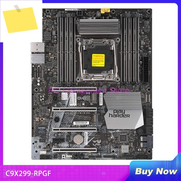 Supermicro 하이엔드 데스크탑 오버클럭 마더보드 i7 i9 X 시리즈 프로세서용 C9X299-RPGF, 비 ECC PCI-E3.0 M.2 LGA-2066 DDR4 제품 이미지