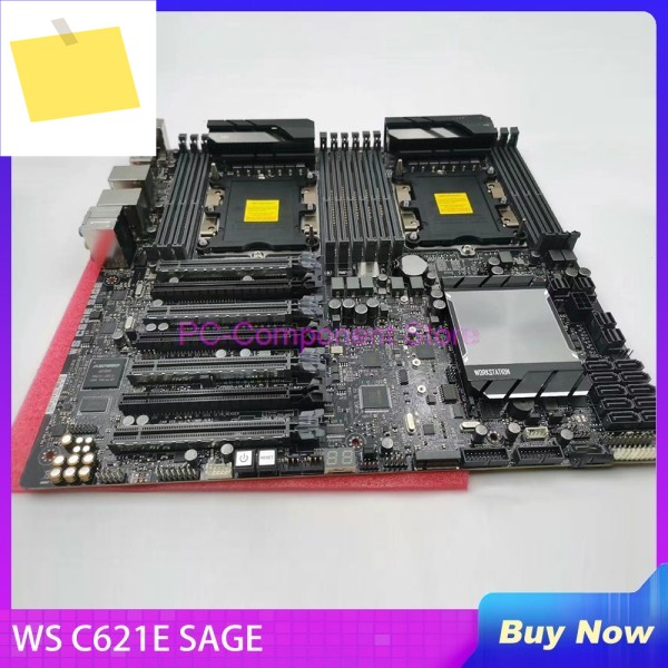 마더보드 LGA3647은 12세대 Xeon 확장 가능 프로세서 제품군 4방향 SLI를 지원합니다. ™ CrossFireX 기술. WS C621E 세이지 제품 이미지