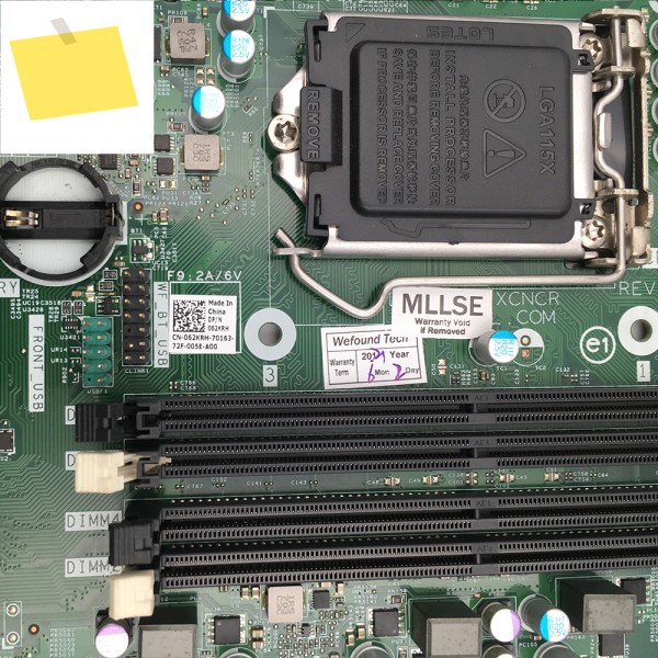0XHGV1 옵티플렉스 7050MT PC 데스크탑 마더보드 062KRH LGA1151 DDR4 제품 이미지
