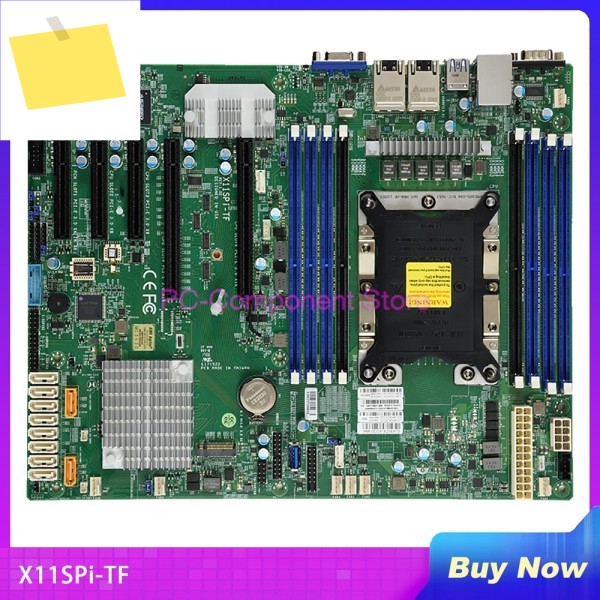 Supermicro 단일 채널 서버 마더보드용 듀얼 10G 이더넷 포트 C622 칩 M.2 IPMI LGA3647 X11SPi-TF 제품 이미지