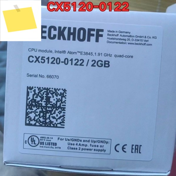 신품 Beckhoff PLC 모듈 CX5120-0122 2025년 8월 제품 이미지