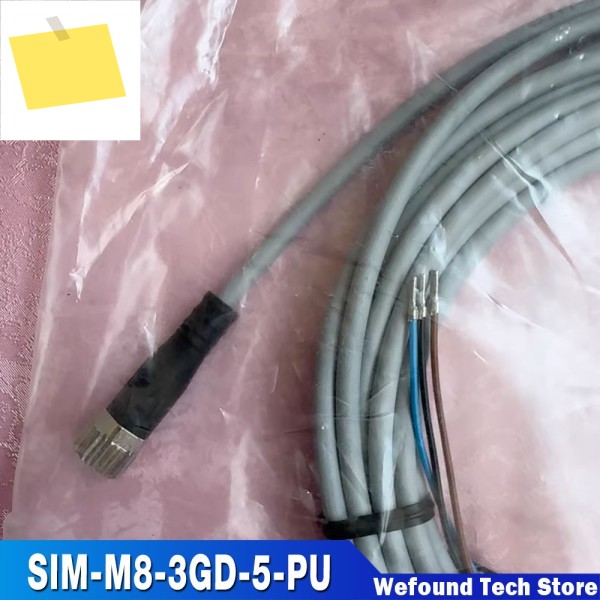 전원 코드 SIM-M8-3GD-5-PU 159421 M8 직선 헤드 3코어 제품 이미지