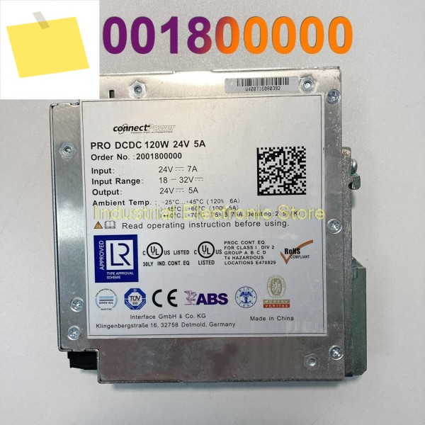 Weidmuller 스위칭 전원 공급 장치 컨버터용 PRO DCDC 120W 24V 5A 2001800000 제품 이미지
