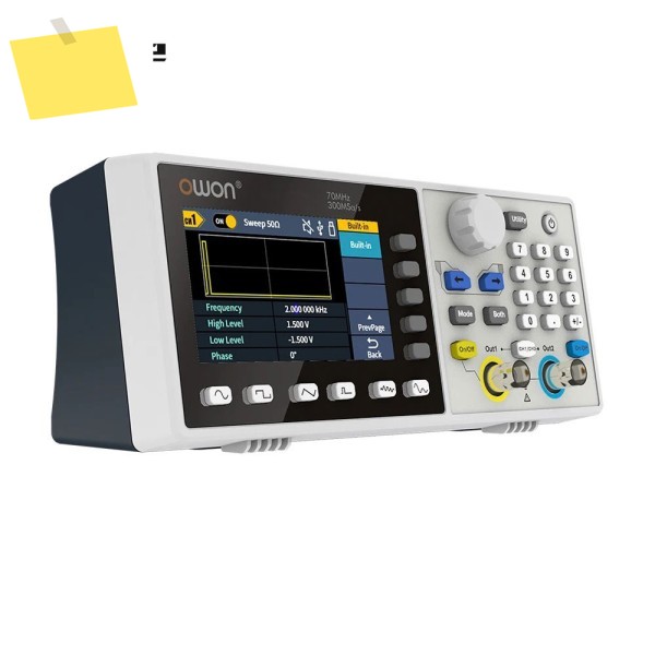 OWON DGE2035DGE2070 35MHz 파형 발생기 125MSas 2채널 함수 지원 PC 원격 제어 제품 이미지