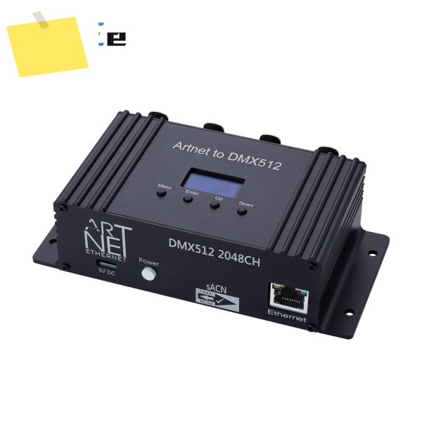 ARTNET RDM 4포트 출력 DMX512 컨트롤러 2048CH Artnet-DMX 어댑터 LED 스크린 포함 제품 이미지