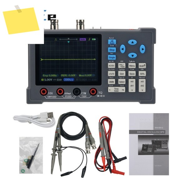 DSO3D12 3-in-1 120Mhz 250MSas 샘플링 2 채널 오실로스코프 멀티미터 신호 발생기 기계 제품 이미지