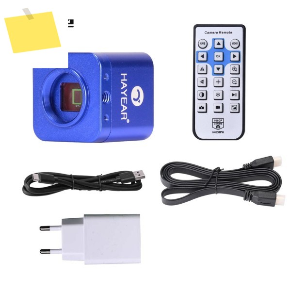 HY-5100 24MP HDMI USB 디지털 현미경 카메라, 1080P 2K 풀 전자 비디오 CCS 마운트 렌즈 포함 제품 이미지