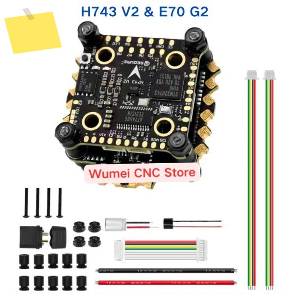 신품 H743 V2 & E70 G2 플라잉 타워 ICM42688P 128K ESC 4-8S 교차 기계 제품 이미지