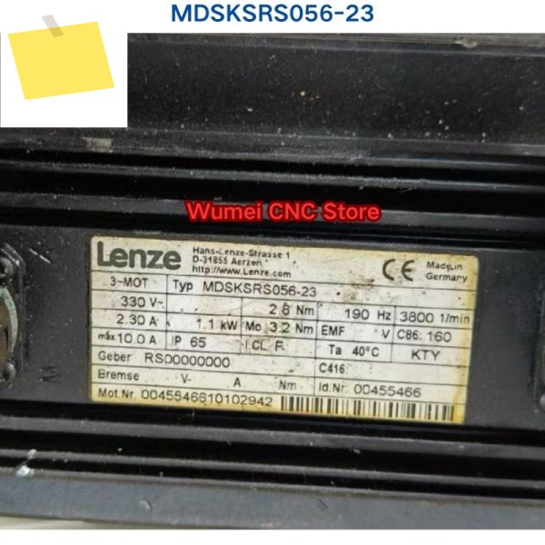 중고 테스트 완료 Lenze MDSKSRS056-23 1.1KW 서보 모터 다른 모델은 바랍니다 제품 이미지