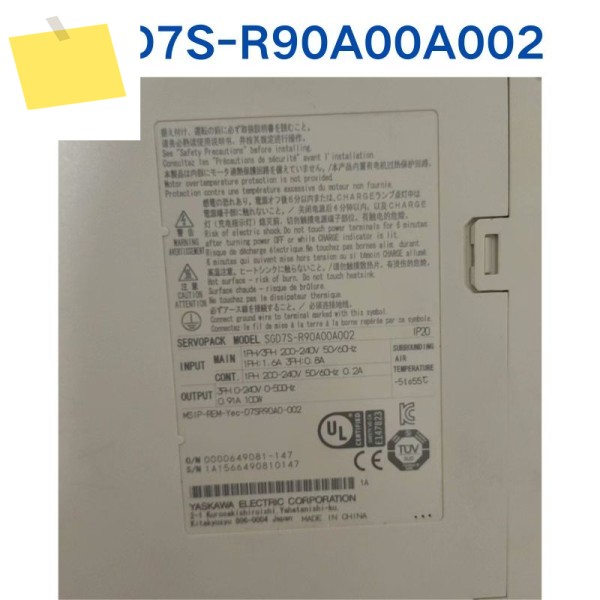 YASKAWA 드라이버 SGD7S-R90A00A002 1개에 대한 중고 테스트 OK 제품 이미지