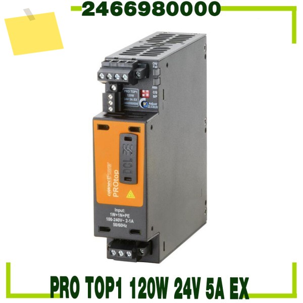 Weidmuller 스위칭 전원 공급 장치 PRO TOP1 120W 24V 5A EX용 2466980000 제품 이미지