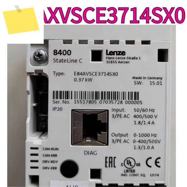 중고 0.37KW 주파수 변환기 E84AXVSCE3714SX0은 테스트를 거쳐 신속하게 되었습니다. 제품 이미지