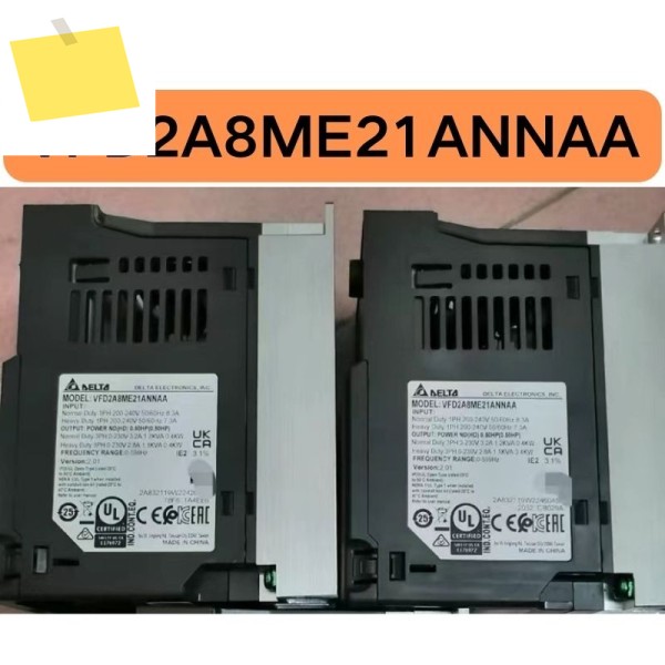 중고 VFD2A8ME21ANNAA 인버터 0.4KW 테스트 완료, 기능 손상 없음 제품 이미지