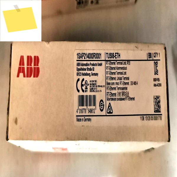 TU508-ETH ABB 정품 통신 모듈 베이스 AC500 PLC 공급 제품 이미지