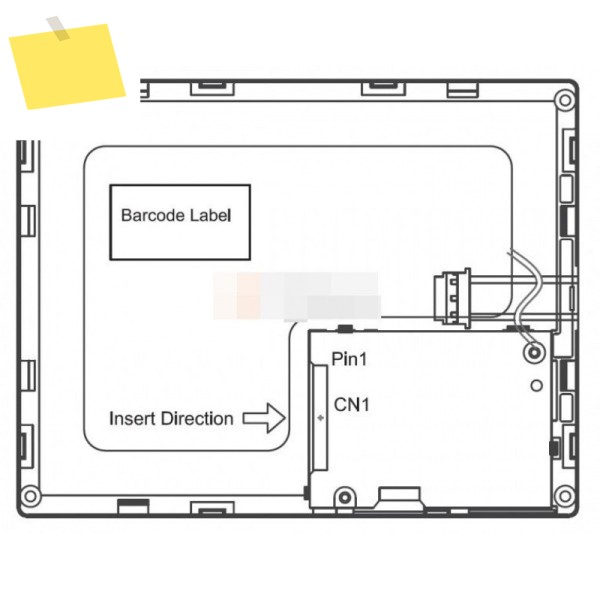 TX14D12VM1CPC 브랜드 오리지널 5.7인치 LCD 스크린 디스플레이 320RGB×240, QVGA 70PPI CMOS1채널, 6비트, 40핀 커넥터 제품 이미지