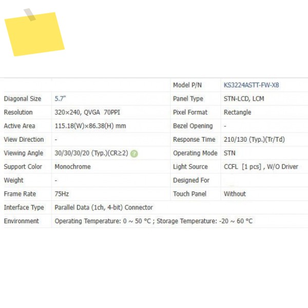 Ks3224astt-fw-x8 brand new original 5.7 inch LCD screen 제품 이미지