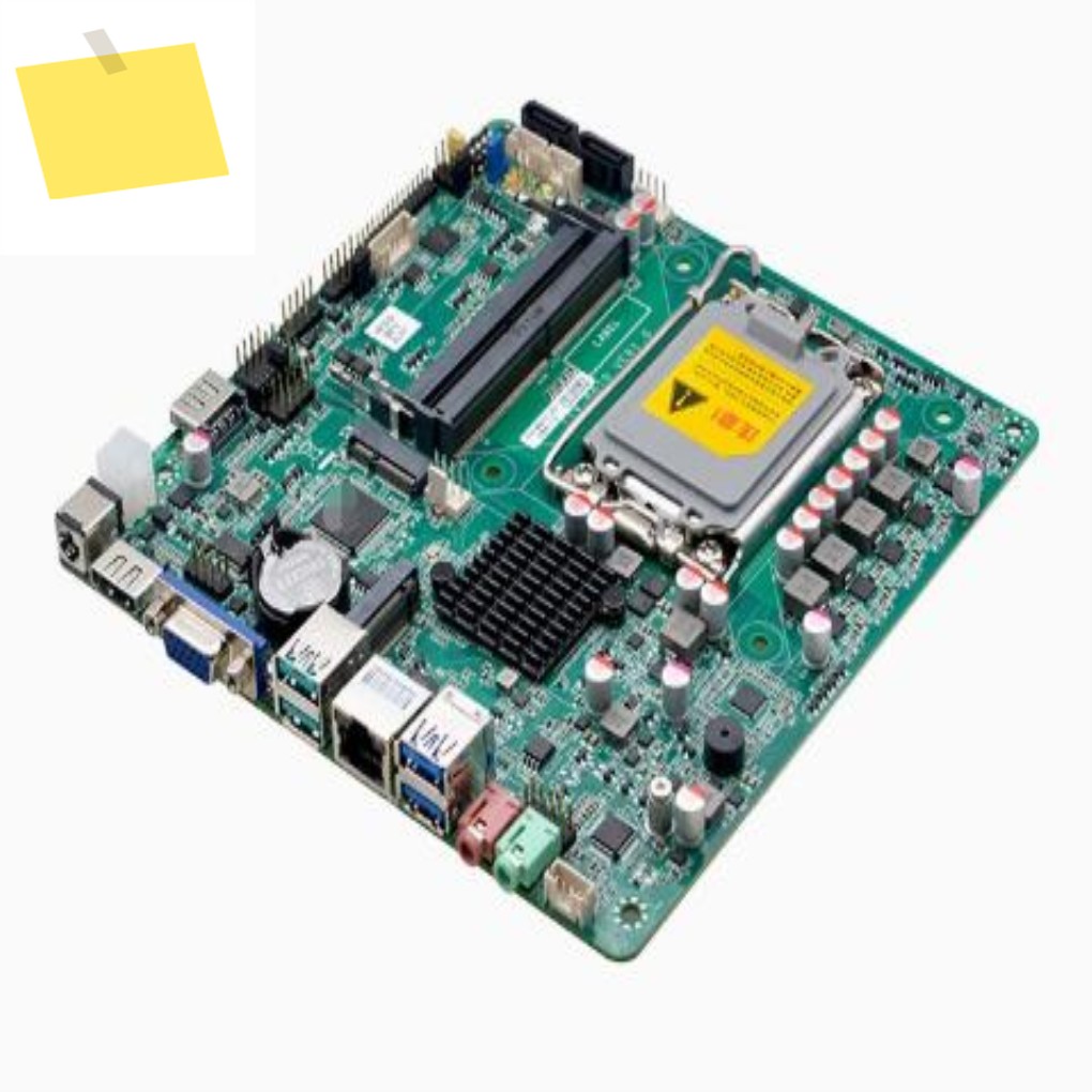 H610 Mini-ITX 마더보드, 12, 14 코어 LGA1700 CPU, IPC SBC 임베디드 초박형 2COM LAN DC-19V VGA 제품 이미지