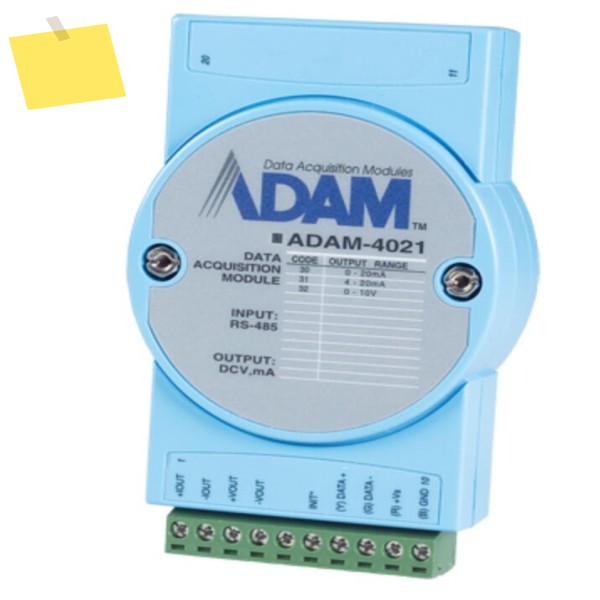 ADAM-4021 Modbus RS-485 원격 IO 1ch AO 아날로그 출력 프로토콜: ASCII 새 원본 제품 이미지