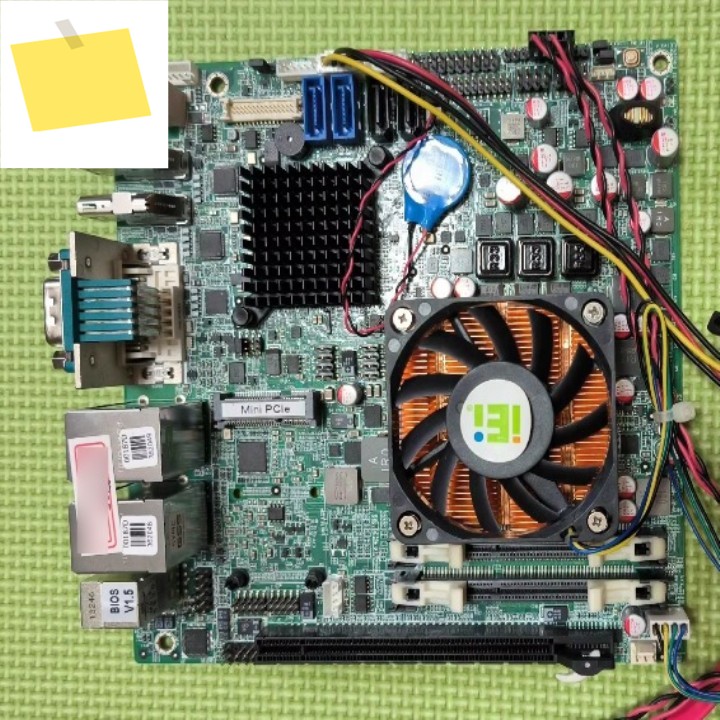 KINO-QM770-R10 Mini-ITX 마더보드 IPC SBC 임베디드 메인보드 CPU RAM 쿨러가 포함된 3번째 QM77 제품 이미지
