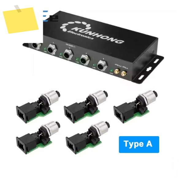 KUNHONG KH-SW2000A 11포트 TSN AVB 자동차 이더넷 스위치 + TE MATENETH-MTDNETBrige15EDG 3.81mm용 커넥터 5개 제품 이미지