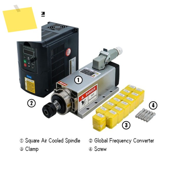 2.2KW 스핀들 모터 키트24000RPM 공냉식 + VFD 인버터 13개 ER20 콜릿 포함 제품 이미지