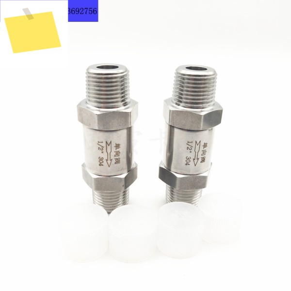2PCS 형 304 스테인레스 스틸 외부 스레드 체크 밸브 소프트 씰 분할 4 포인트 제품 이미지
