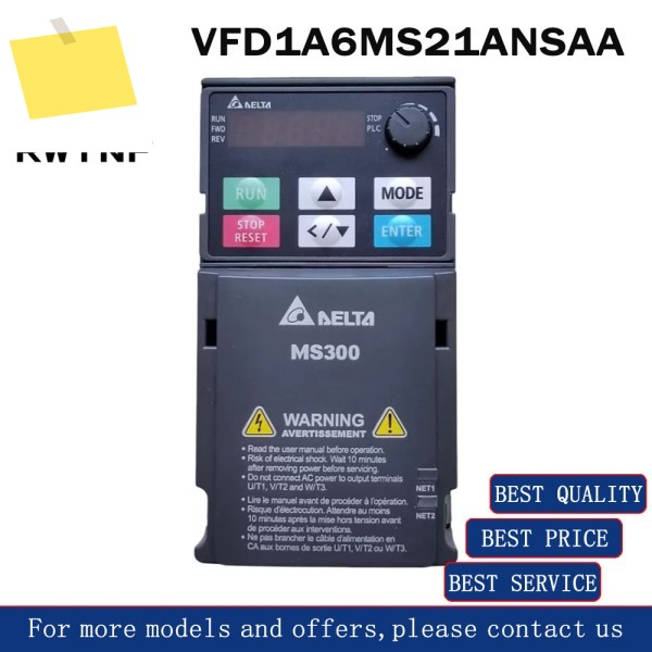 신품 VFD1A6MS21ANSAA 델타 단상 220V 삼상 380V 가변 주파수 드라이브 100% 제품 이미지