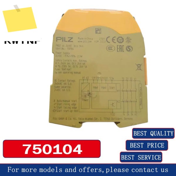 신품 750104 PILZ 안전 릴레이 PNOZ S4 24VDC, 100% 창고 제품 이미지