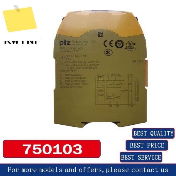신품 750103 PILZ PNOZ S3 24VDC 안전 릴레이, 100% 창고 제품 이미지
