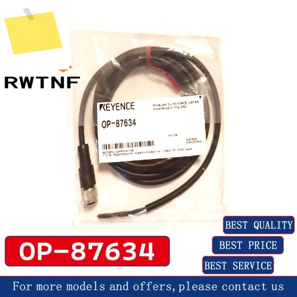 신품 OP-87634 KEYENCE 커넥터 케이블 M12 직선 관형 센서, 창고 제품 이미지