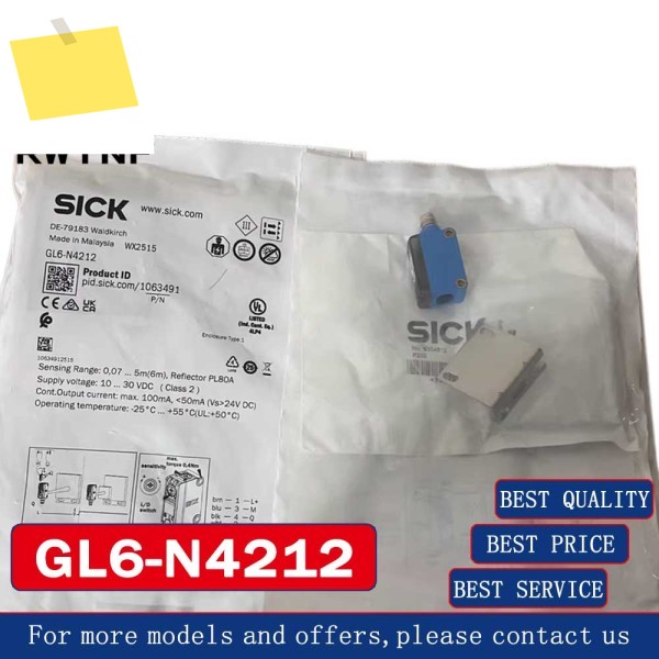 신품 GL6-N4212 SICK 광전 스위치 센서 1063491,100% 원래 창고 제품 이미지