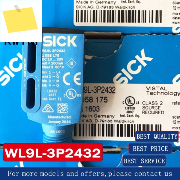 신품 WL9L-3P2432 SICK 레이저 광전 스위치 센서M12 플러그 포함, 100% 창고 제품 이미지