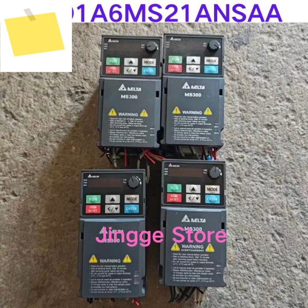중고 테스트 완료 MS300 주파수 변환기, 모델 VFD1A6MS21ANSAA, 0.2KW 1개 제품 이미지