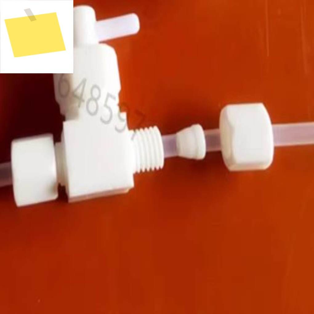 3mm 폴리테프 볼 밸브 PTFE 페룰 커넥터 스위치 온-오프 바이트 피팅 소스 병 F4 부식 제품 이미지