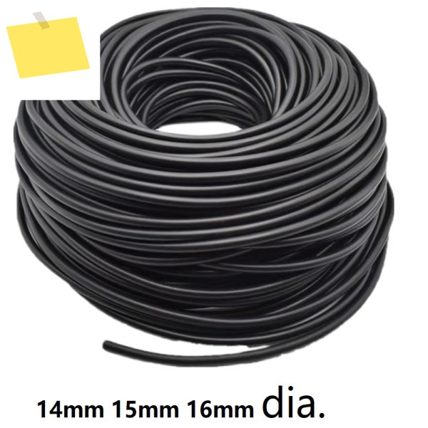 14mm 직경 FKM 라운드 바 블랙 Viton 원형 씰링 스트립 불소 고무 열 산성 알칼리 부식 내유성 제품 이미지