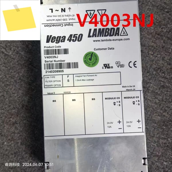 LAMBDA VEGA 450 V4003NJ용 원래 전원 공급 장치 분해 새 제품처럼 작동 제품 이미지