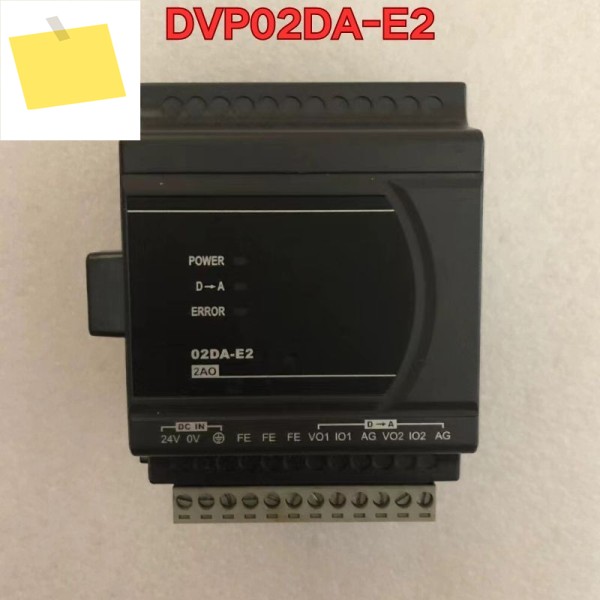 중고 PLC 모듈 DVP02DA-E2 기능 테스트는 정상입니다. 최신 제품 이미지